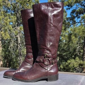 VIA SPIGA Leather Knee-High Boots